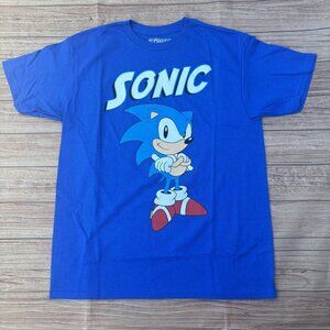 Sonic the Hedghog Sonic Big Boys Blue. T-Shirt Size Large.